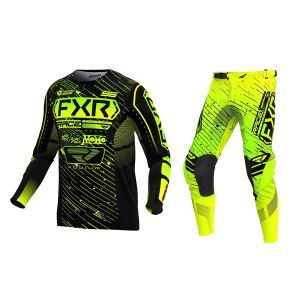 FXR Podium MX Kit Combo - Black / Hivis / Lime